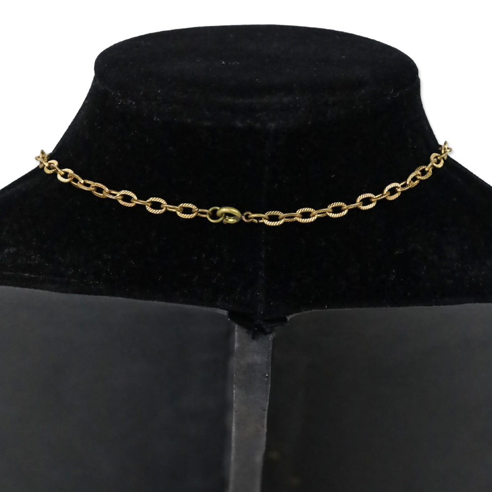Bronze and Blue Teardrop Bib Statement Necklace