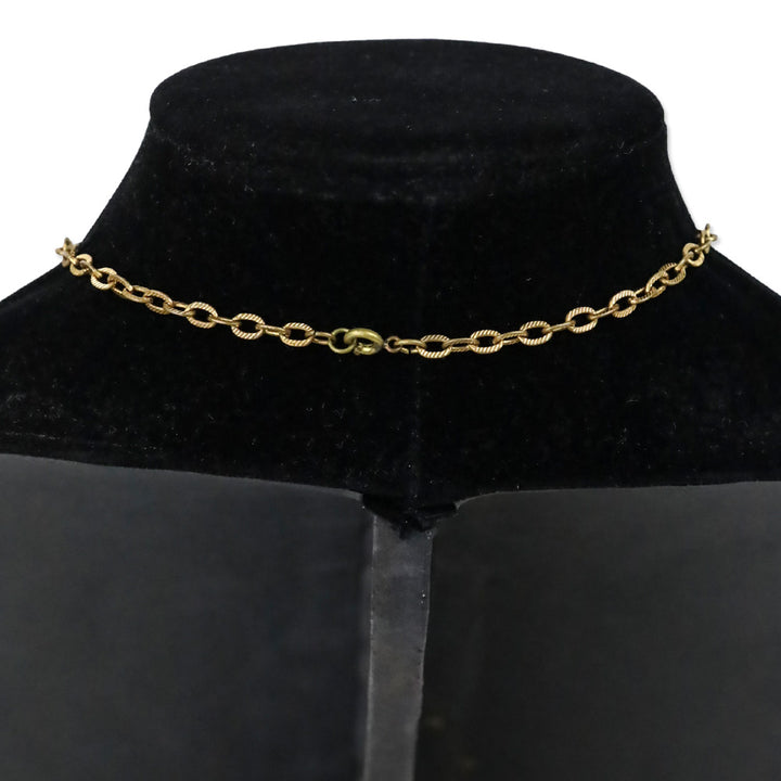 Bronze and Blue Teardrop Bib Statement Necklace