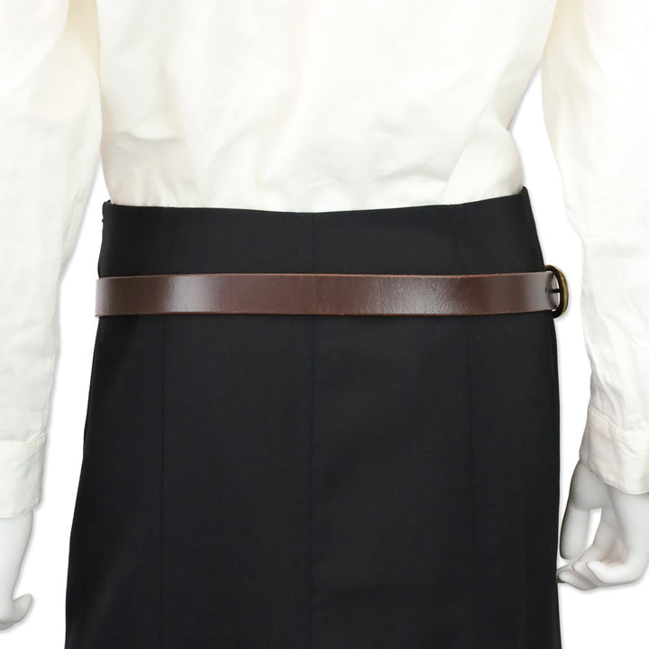 Brown Woven Leather Flap Belt Bag