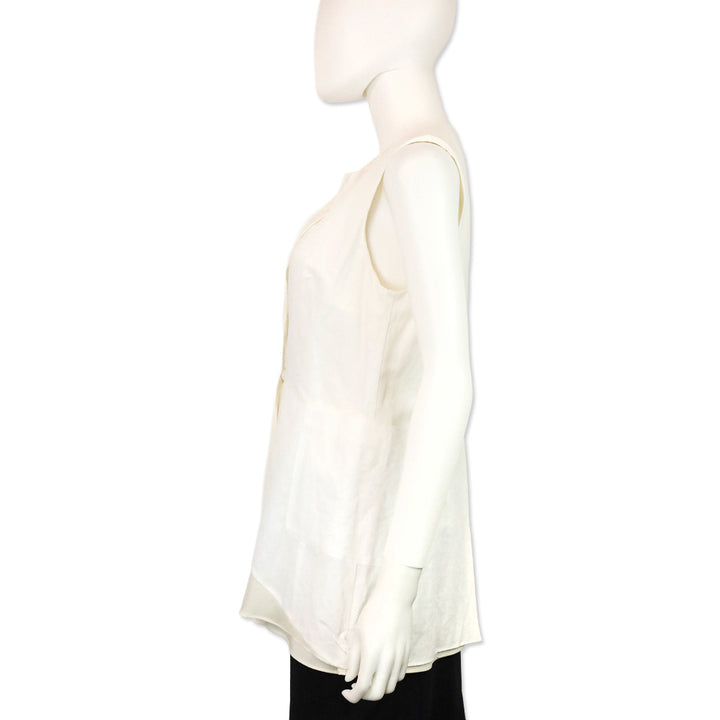 Brunello Cucinelli Cream Silk Vest