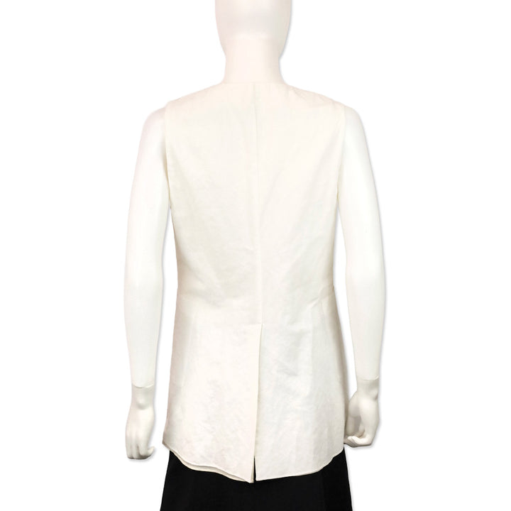 Brunello Cucinelli Cream Silk Vest