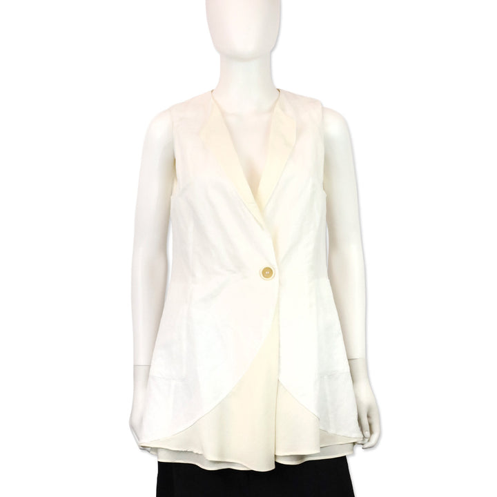 Brunello Cucinelli Cream Silk Vest