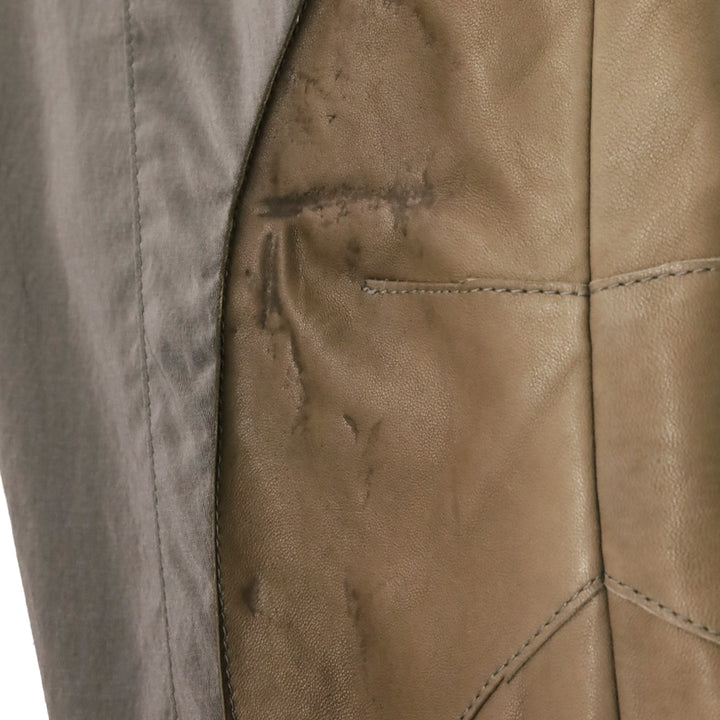 Brunello Cucinelli Gray Silk-Blend Leather Knee Equestrian Pants