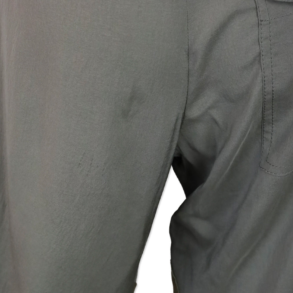 Brunello Cucinelli Gray Silk-Blend Leather Knee Equestrian Pants