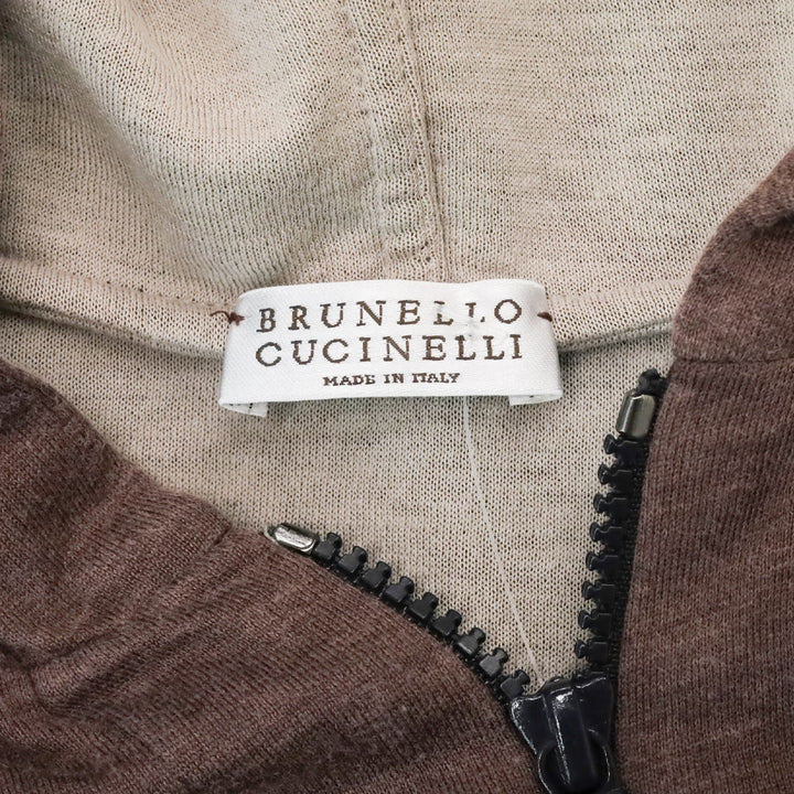 Brunello Cucinelli Mauve Monili Stripe Cotton-Silk Zip Jacket
