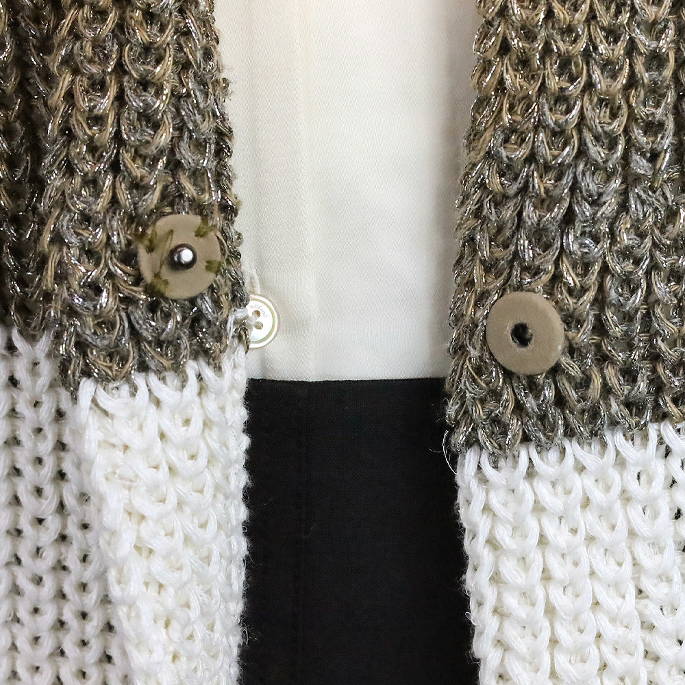 Brunello Cucinelli Multicolor Striped Knit Cardigan
