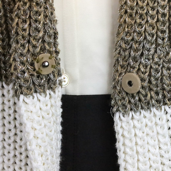 Brunello Cucinelli Multicolor Striped Knit Cardigan