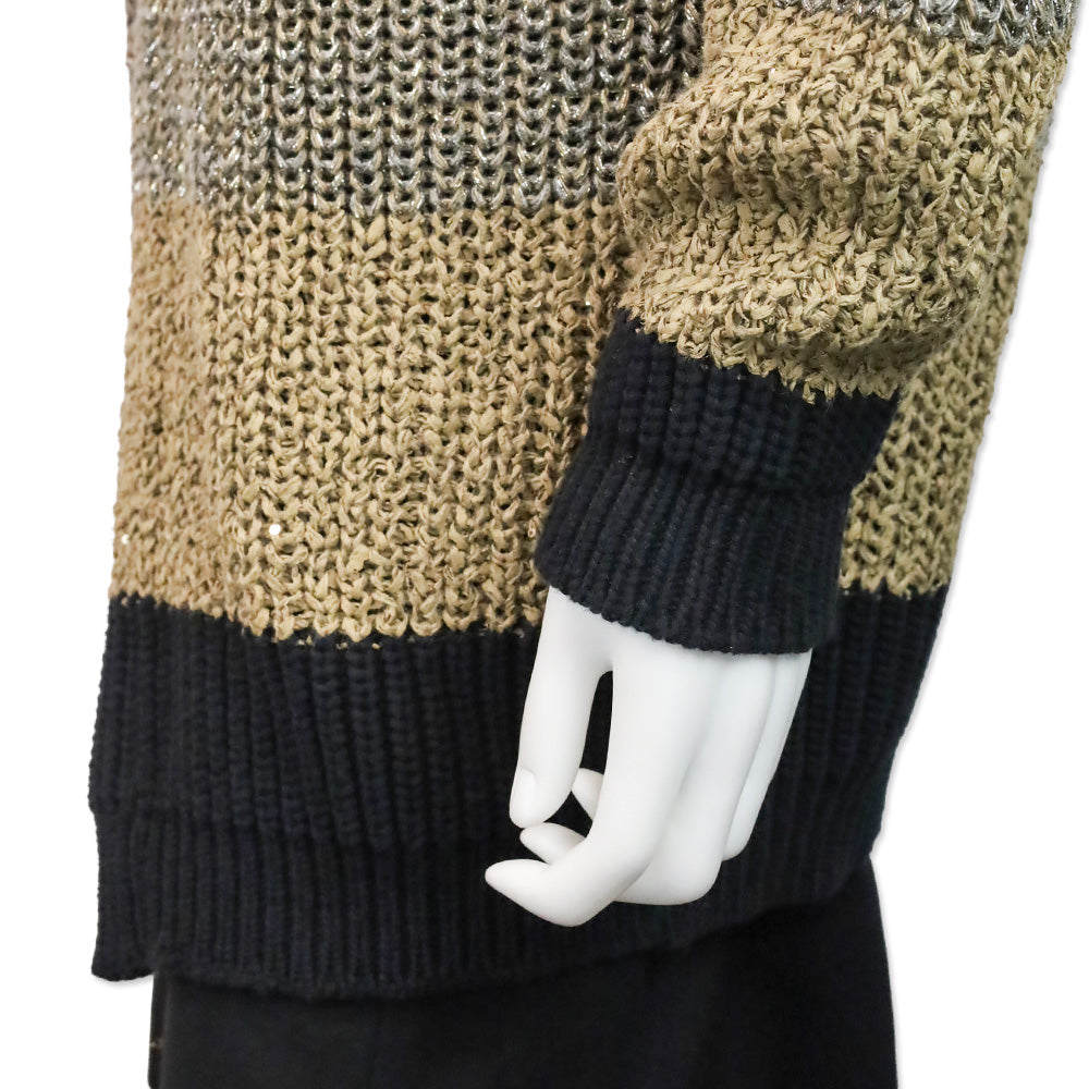 Brunello Cucinelli Multicolor Striped Knit Cardigan