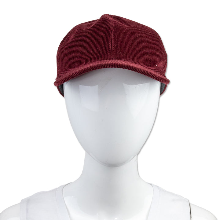 Brunello Cucinelli Red Corduroy Baseball Cap