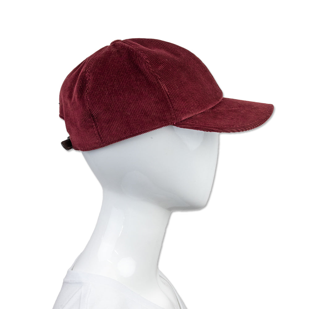 Brunello Cucinelli Red Corduroy Baseball Cap