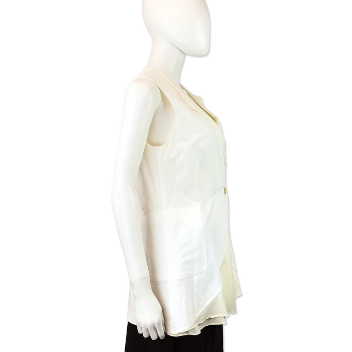 Brunello Cucinelli Cream Silk Vest