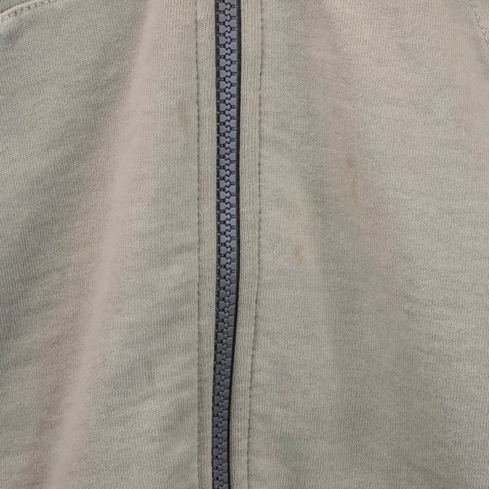 Brunello Cucinelli Taupe Short Sleeve Zip Up Hooded Sweater