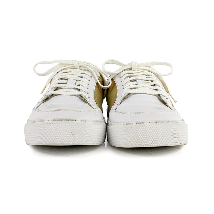 Burberry House Check White Leather Sneakers