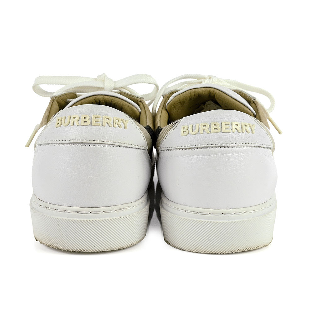 Burberry House Check White Leather Sneakers