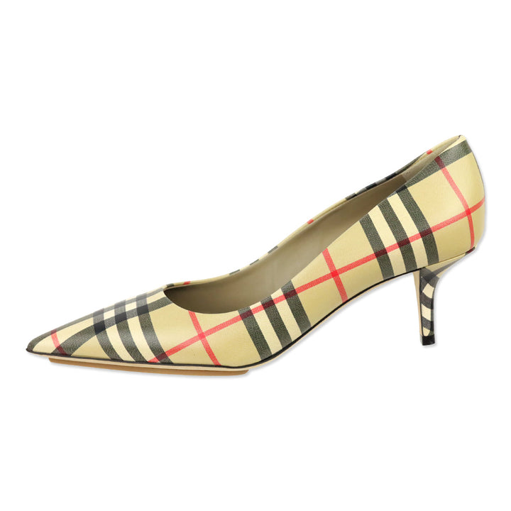 Burberry Archive Beige Check Pump 55 Heel