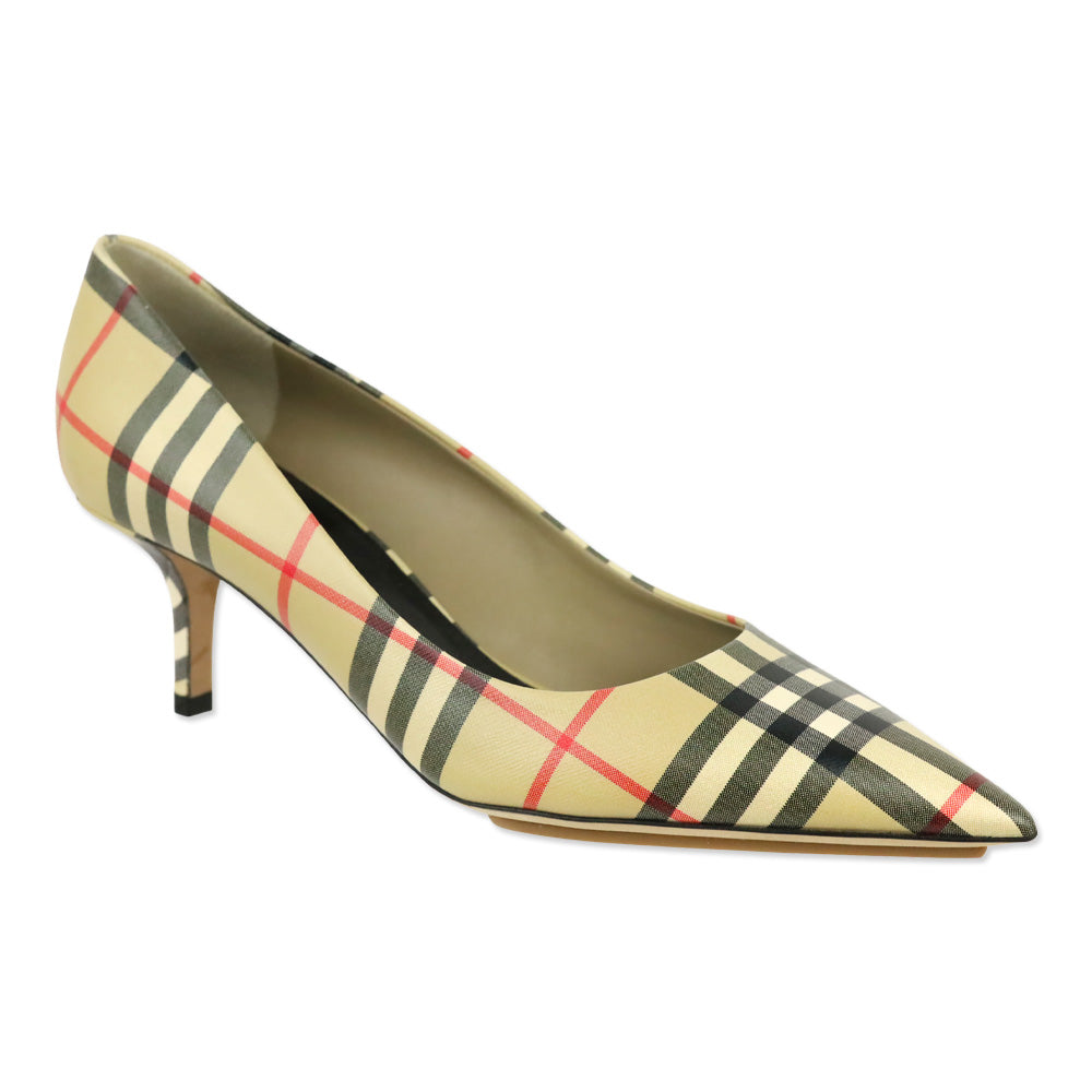 Burberry Archive Beige Check Pump 55 Heel