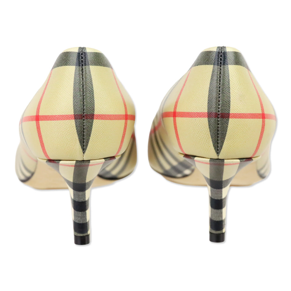 Burberry Archive Beige Check Pump 55 Heel