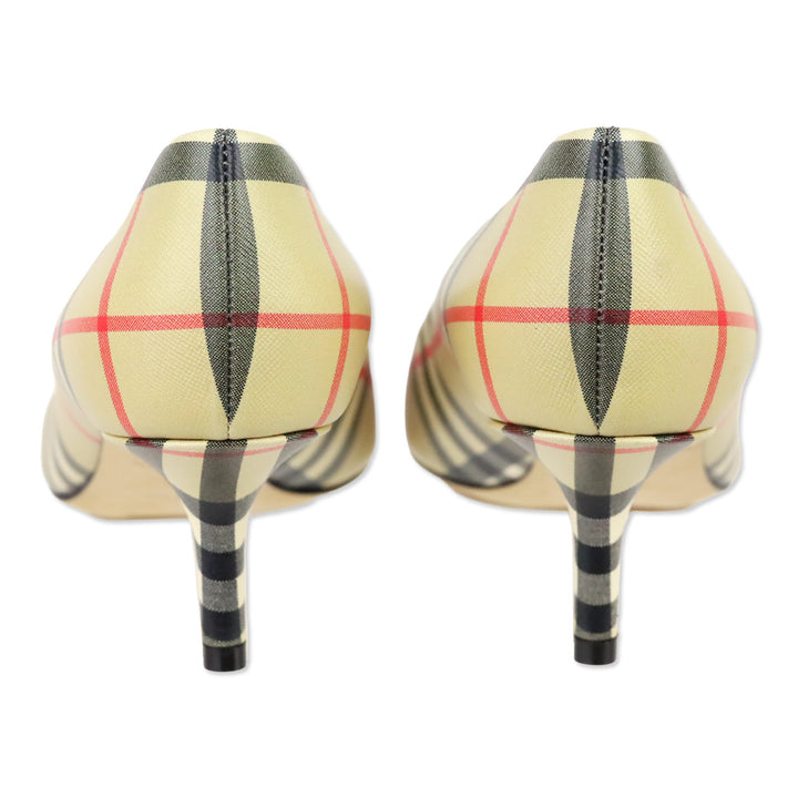 Burberry Archive Beige Check Pump 55 Heel