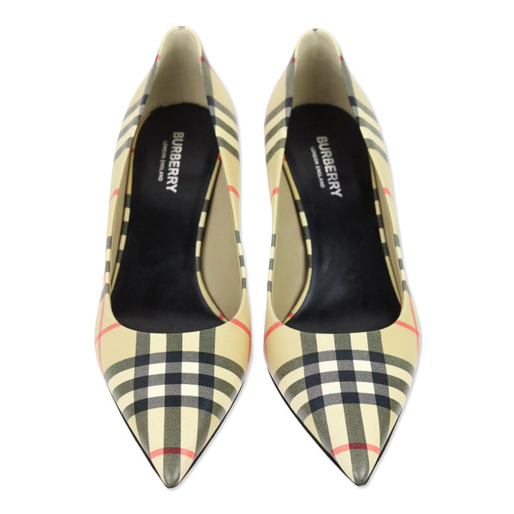 Burberry Archive Beige Check Pump 55 Heel