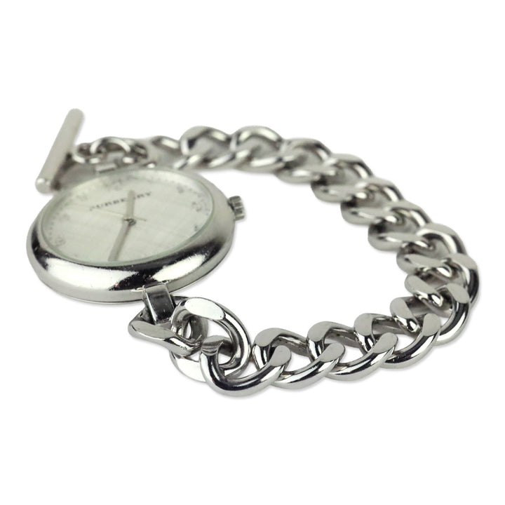 Burberry BU5302 Waterloo Sterling Silver 30m Toggle Chain Link Watch
