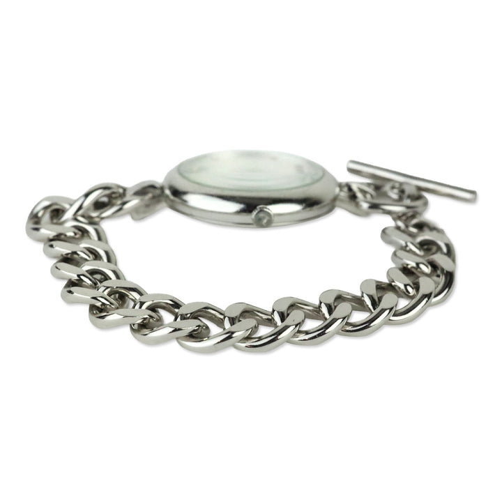 Burberry BU5302 Waterloo Sterling Silver 30m Toggle Chain Link Watch