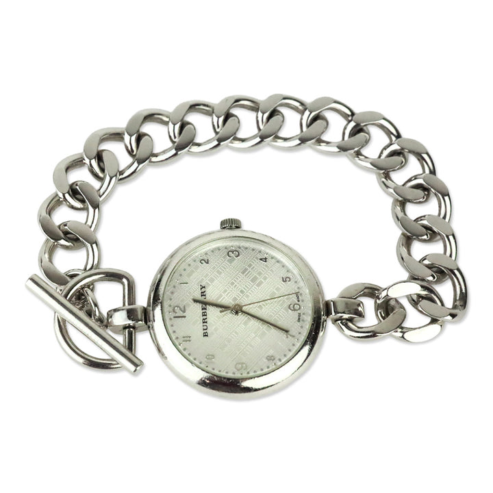 Burberry BU5302 Waterloo Sterling Silver 30m Toggle Chain Link Watch