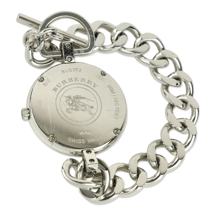 Burberry BU5302 Waterloo Sterling Silver 30m Toggle Chain Link Watch