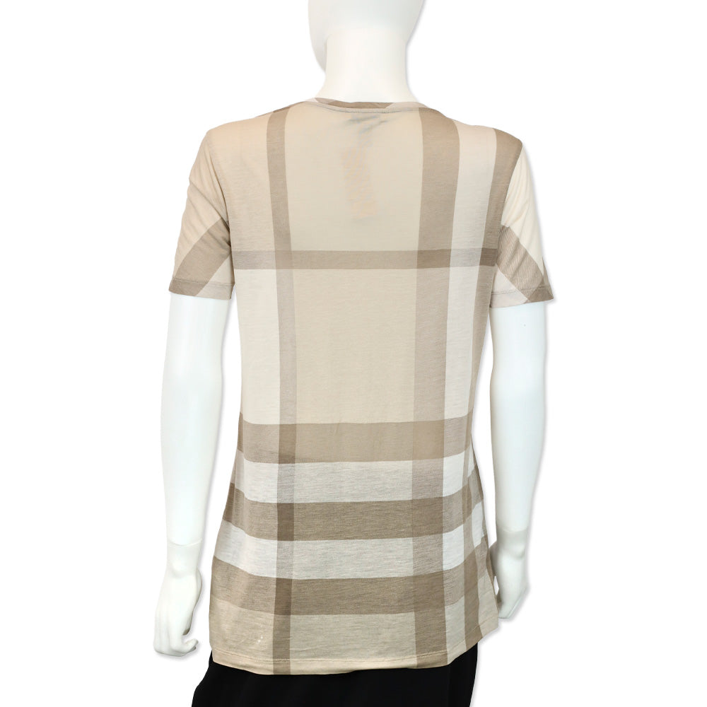 Burberry Beige Check Modal T-Shirt