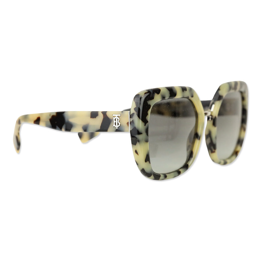 Burberry Beige Tortoise/Grey Charlotte Oversized Square Sunglasses