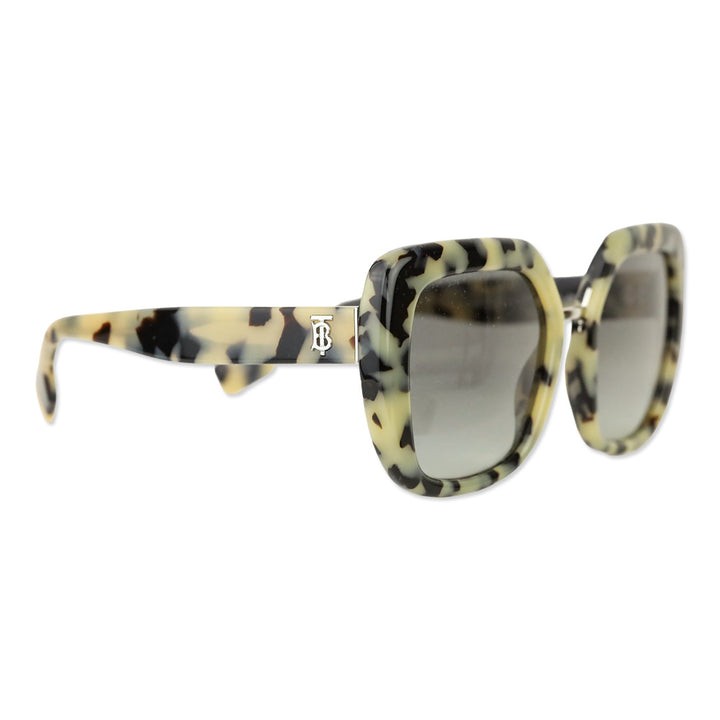 Burberry Beige Tortoise/Grey Charlotte Oversized Square Sunglasses