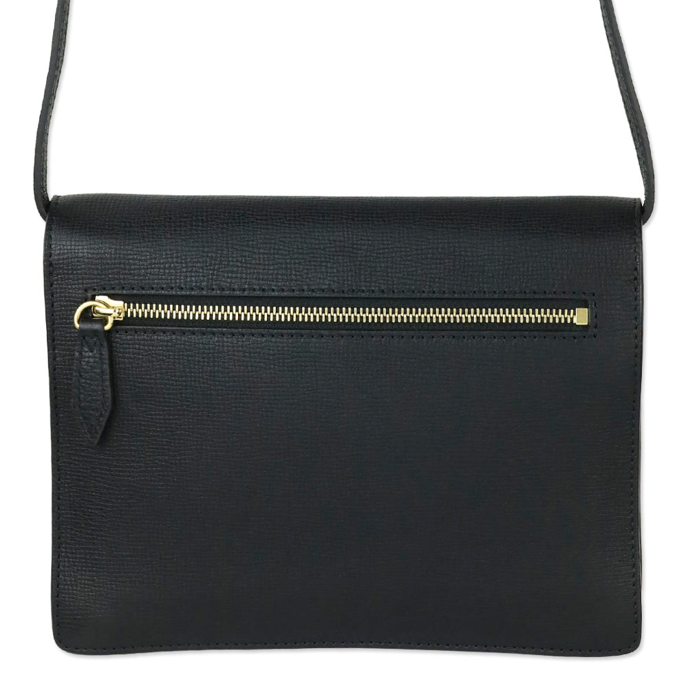 Burberry Black Derby Calfskin House Check Macken Crossbody