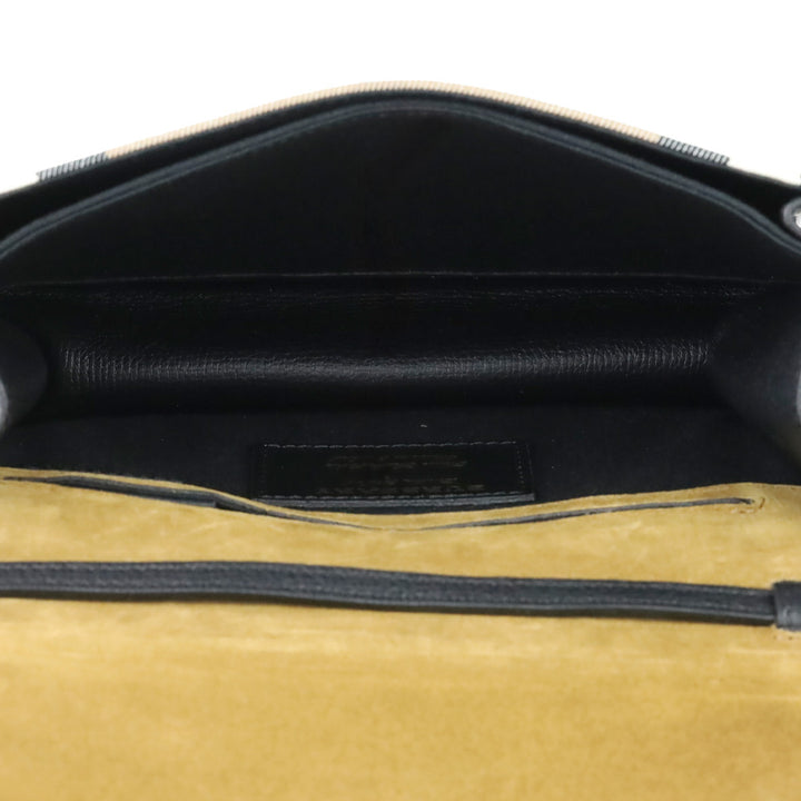 Burberry Black Derby Calfskin House Check Macken Crossbody