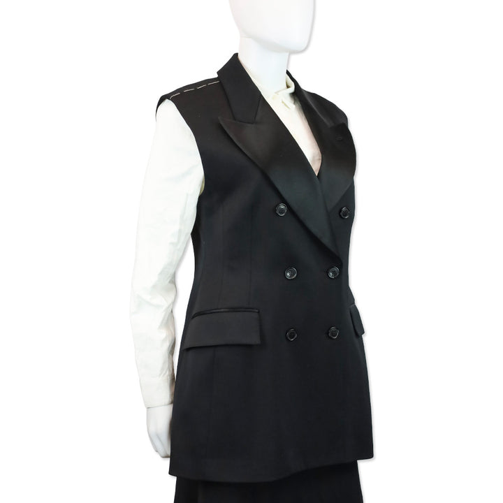 Burberry Black Double-Breasted Gilet