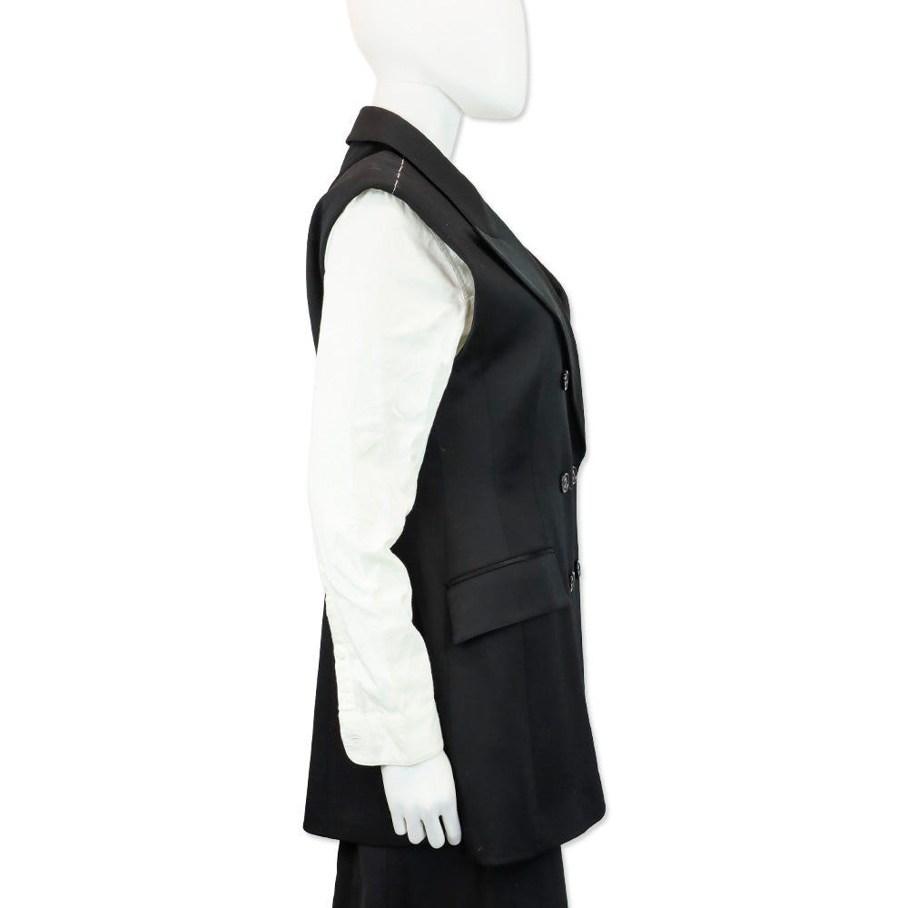 Burberry Black Double-Breasted Gilet