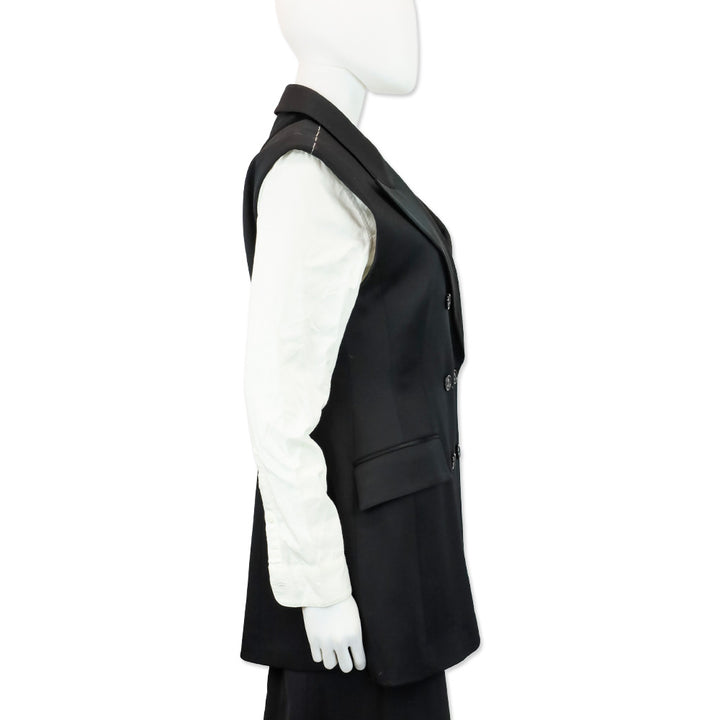 Burberry Black Double-Breasted Gilet