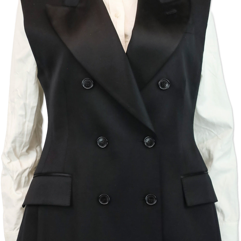 Burberry Black Double-Breasted Gilet