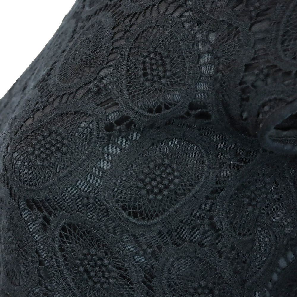 Burberry Black Eyelet Babydoll Mini Dress