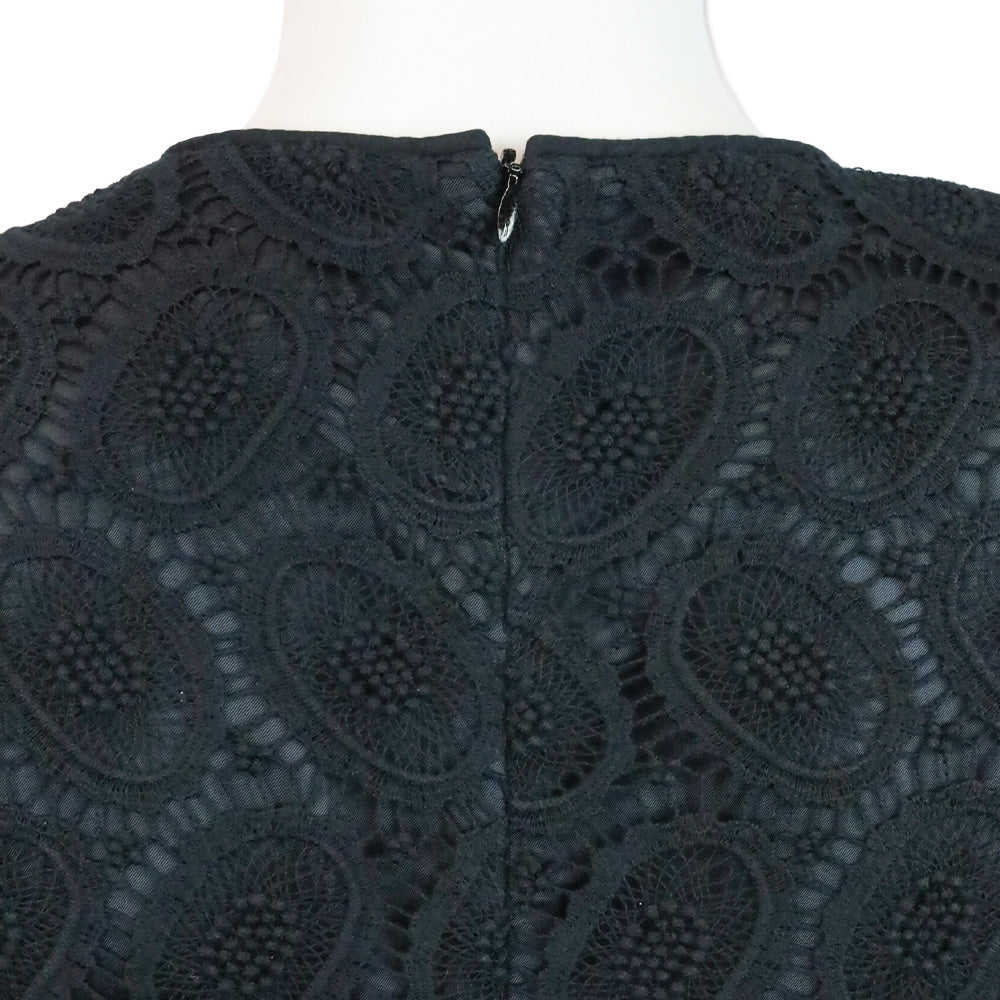 Burberry Black Eyelet Babydoll Mini Dress