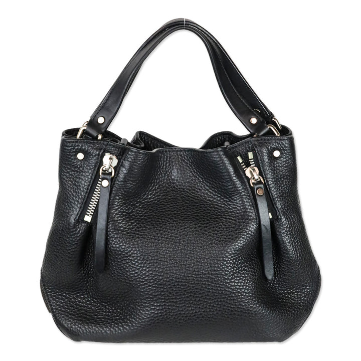 Burberry Black Grained Leather Small Maidstone Tote