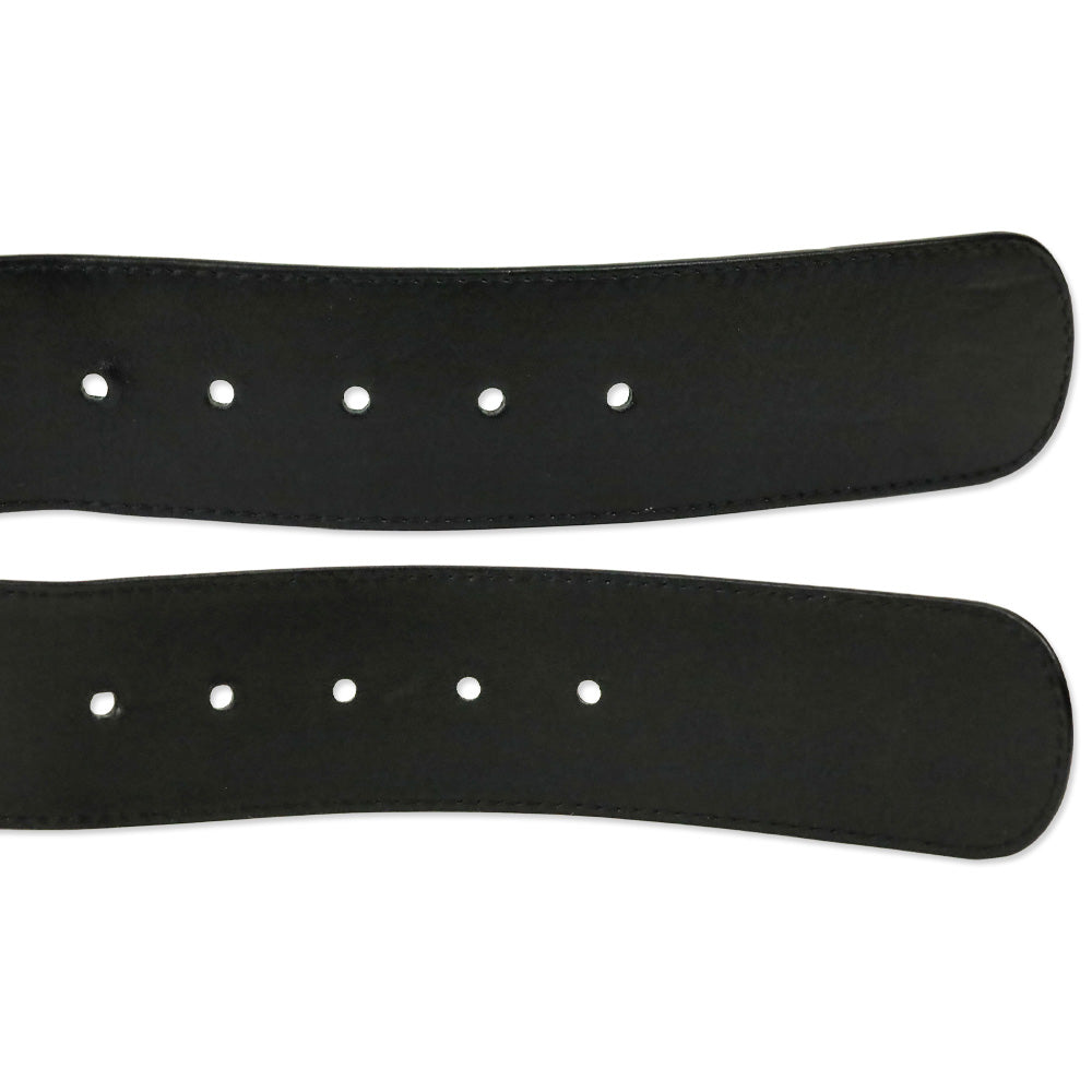 Burberry Black Leather Western Buckle Belt