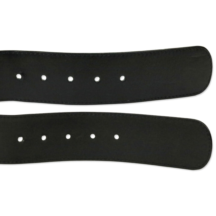 Burberry Black Leather Western Buckle Belt
