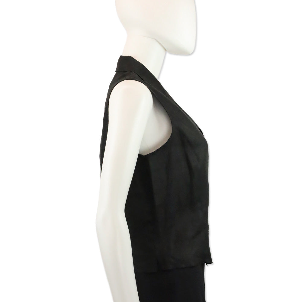 Burberry Black Linen Vest