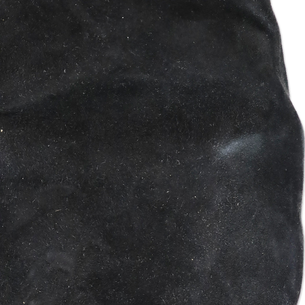 Burberry Black Suede Pointed Toe Platform Knee High Boot