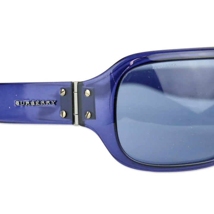 Burberry Blue Acetate Rectangle Sunglassess