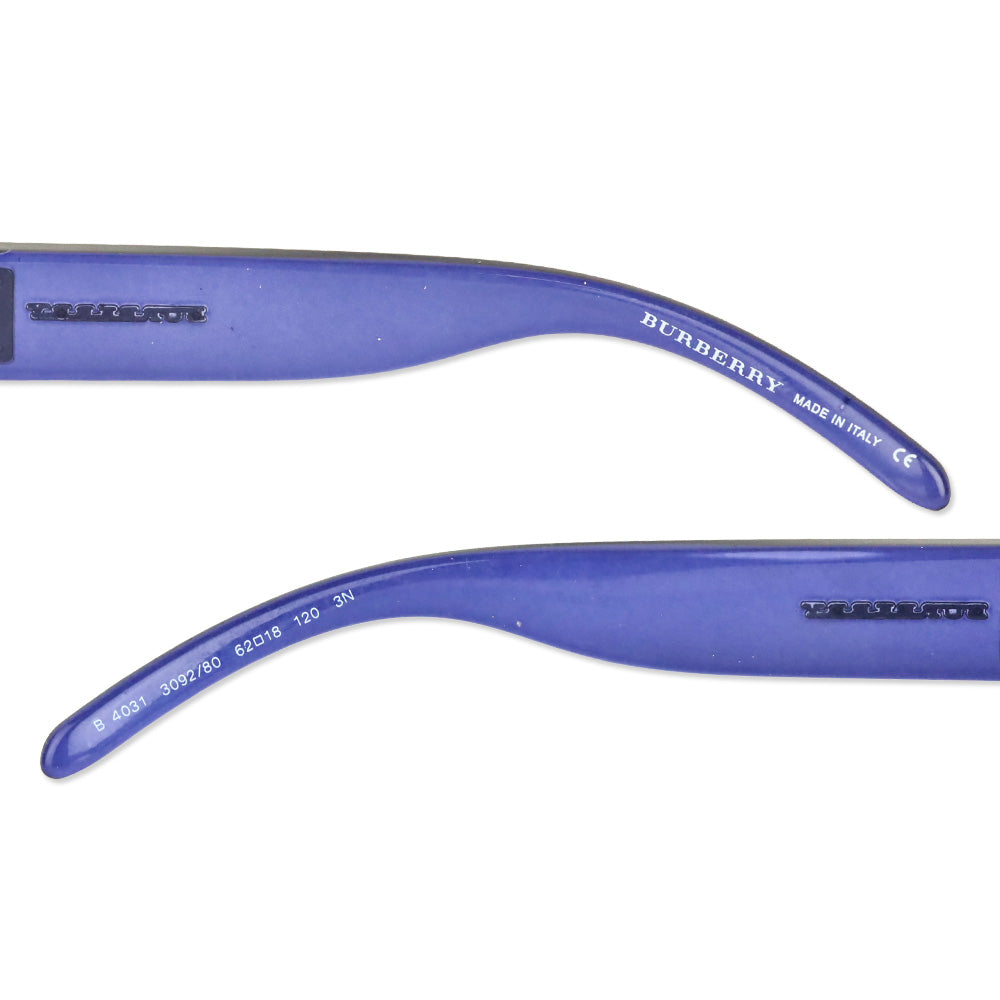 Burberry Blue Acetate Rectangle Sunglassess