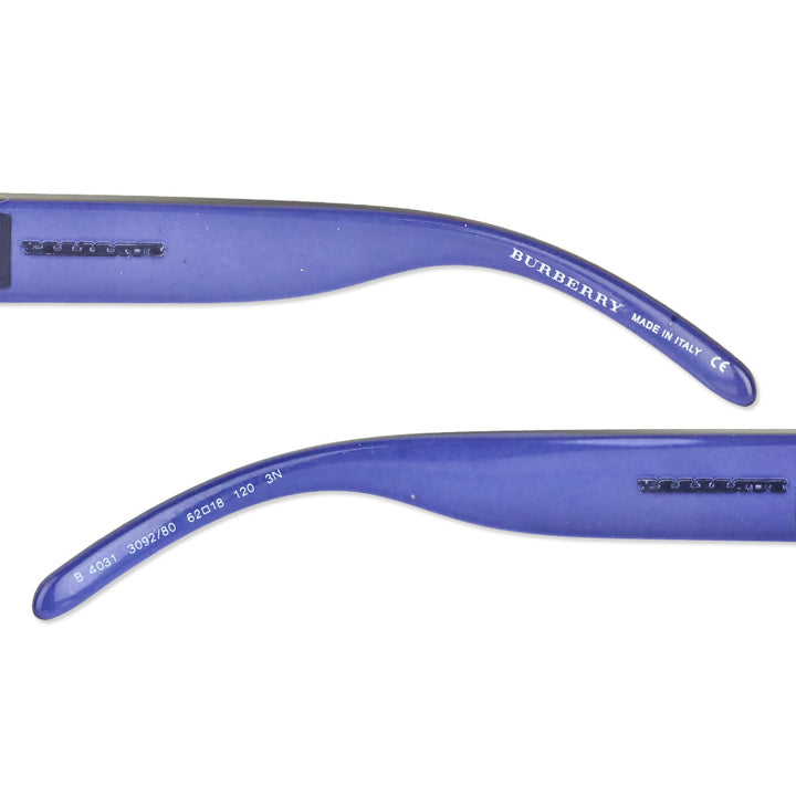 Burberry Blue Acetate Rectangle Sunglassess