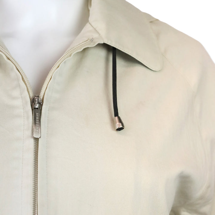 Burberry Blue Label Beige House Check Cuffed Zip Up Hooded Jacket