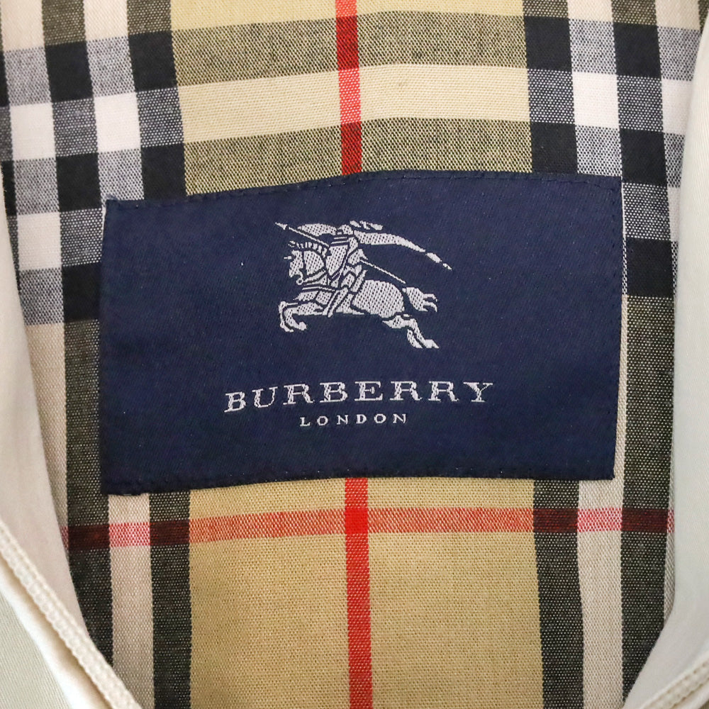 Burberry Blue Label Beige House Check Cuffed Zip Up Hooded Jacket