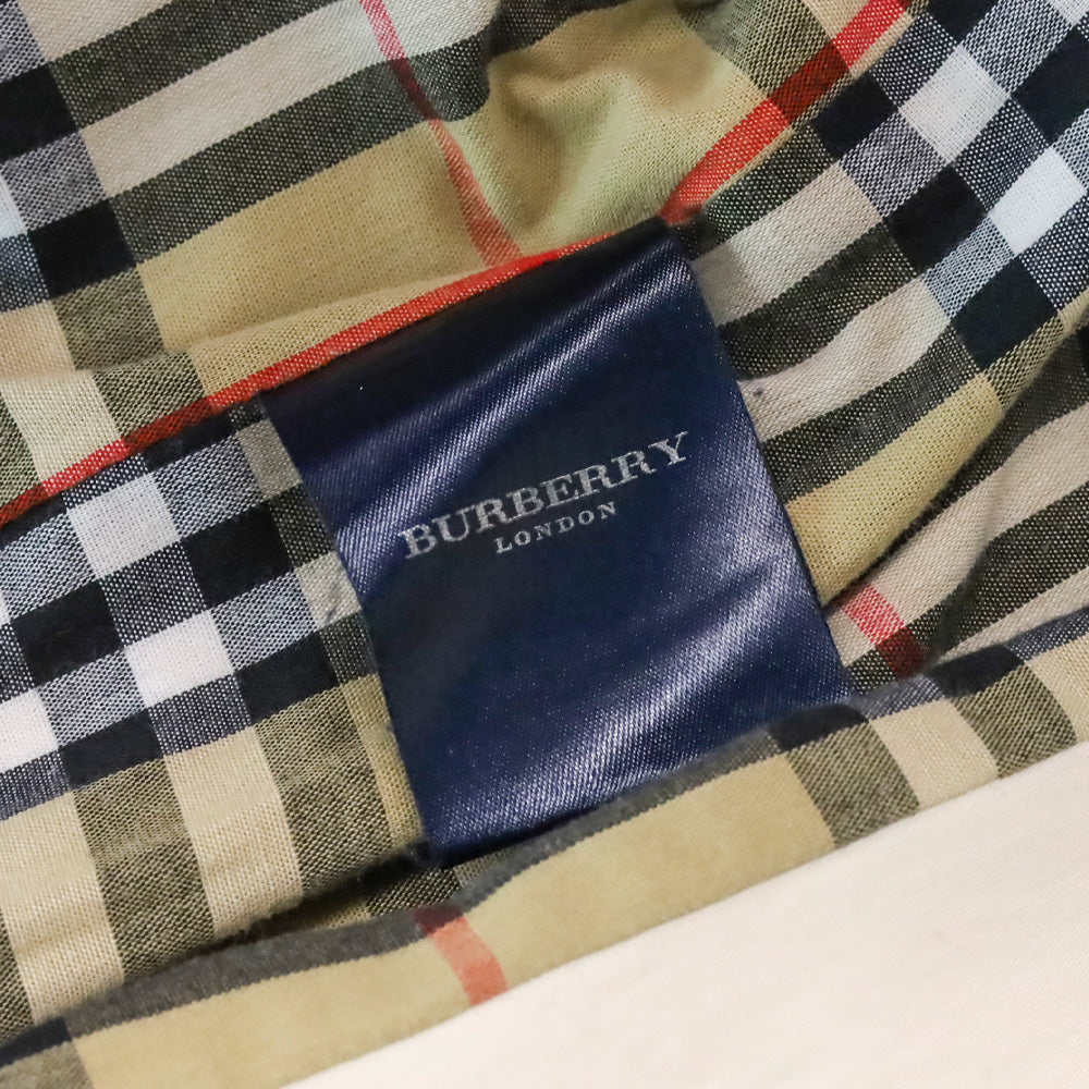Burberry Blue Label Beige House Check Cuffed Zip Up Hooded Jacket