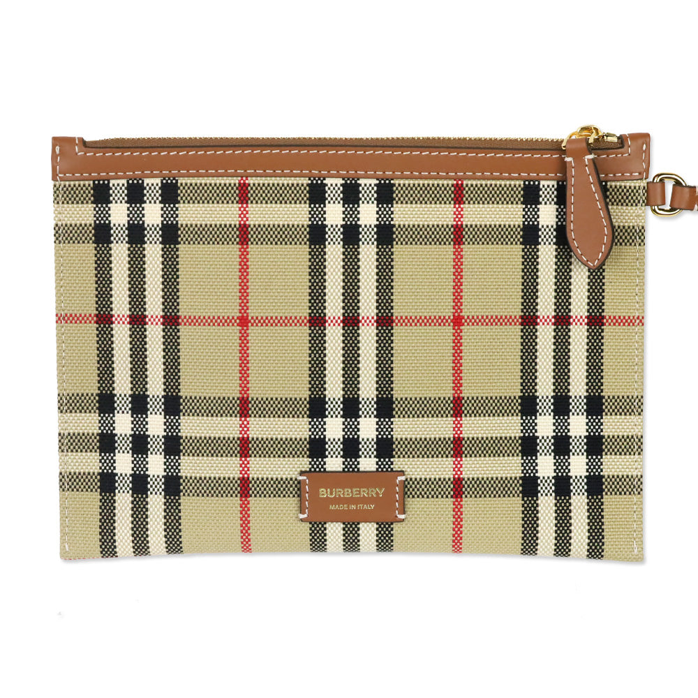 Burberry Briar Brown Medium London Check Canvas Tote Bag